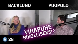 Vihapuhe rikolliseksi Lotta Backlund amp Ivan Puopolo  Puheenaihe 28 [upl. by Aisaim]