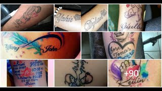 100 Tatuajes con Nombres e Iniciales de Hijos [upl. by Ailadgim56]