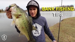 Spring Bank Fishing Catching BIG Bass From The Bank [upl. by Bremer]