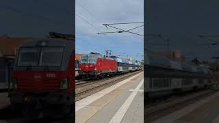 Siemens Vectron og dobbeltdækkervogne på Ringsted station danmark dsb Vectron [upl. by Suh]