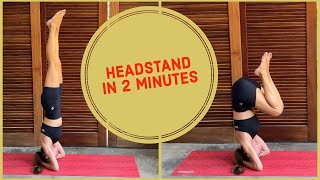 8 steps to Yoga Headstand for beginners Headstand Yoga Tutorial in 2 minutes Sirsasana Practice [upl. by Renick]