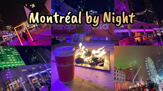 Montréal by NightNuit Blanche au centreville de Montréal en lumière تحويسة في مونتريال فالليل [upl. by Aelanna]