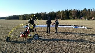 DIY Paramotor Trike  The maiden flight [upl. by Eimmis342]