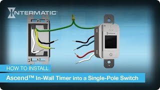 How to install the Intermatic ASCEND® InWall Timer to singlepole applications [upl. by Etem]