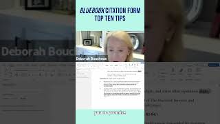 VPGs Ondemand Course BlueBook Citation Form with Deborah Bouchoux Esq [upl. by Wilinski]