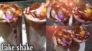 Cake shake recipe  Chocolate cake shake  COOK WITH SIBANI [upl. by Dibrin730]