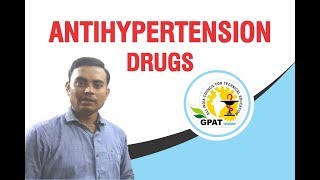 ANTIHYPERTENSION DRUGS  PHARMACOLOGY  GPAT2020  PHARMACIST  NIPER [upl. by Epner166]