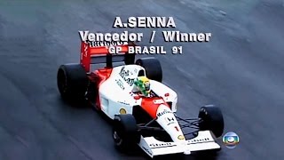 Ayrton Senna  Interlagos 1991 LAST LAP in 6º GEAR [upl. by Fredrika]