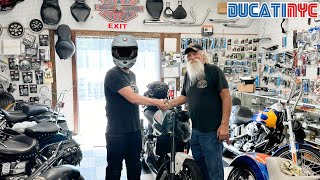 Harley Face Tat  Tennessee Tire Emergency  day 3 part 2 NY to ALABAMA Barber Museum Ride v2117 [upl. by Sirapal]