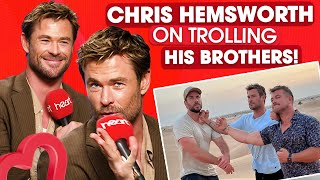 Chris Hemsworth ‘I love jousting Luke and Liam’ [upl. by Enrobso]