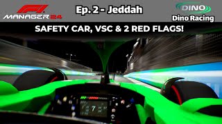 F1 Manager 2024  Create a Team 2 Multiple incidents in Jeddah [upl. by Hekking]