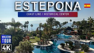 Walking Tour through Estepona  Spain 4k [upl. by Ssew205]