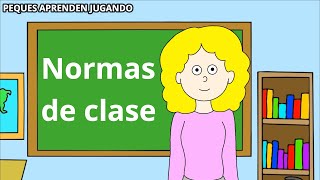 Normas dentro del aula Reglas de convivencia en clase Video de Peques Aprenden Jugando [upl. by Colas]