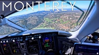 Landing at Monterey  Pilot POV [upl. by Htebaile166]