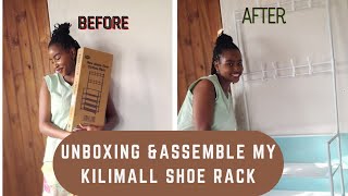 Unboxing How To Assemble A 5 Layer Kilimall Shoe Rack Kenyan Youtuber [upl. by Demitria]