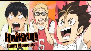 Haikyu Season 1 Funny Moments [upl. by Katine]