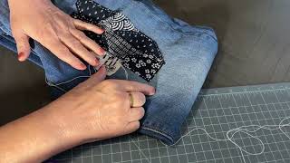 Sashiko Magic Gives Your Jeans a Makeover [upl. by Nahpos]