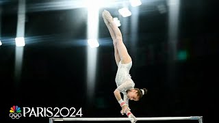 Kaylia Nemour wows with EXTRAORDINARY showing on bars wins first gold for Algeria  Paris Olympics [upl. by Onez]