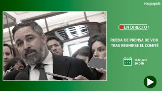 🔴 EN DIRECTO  Rueda de prensa de Vox tras la reunión del Comité Ejecutivo Nacional [upl. by Giorgio]