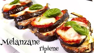 MELANZANE A FETTE RIPIENE piatto unico al forno SENZA FRITTURA 🍆 STUFFED EGGPLANT [upl. by Eirollam]