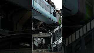 Die Wuppertaler Schwebebahn wuppertal schwebebahn nrw nordrheinwestfalen zug öpnv bahn [upl. by Aidin]