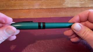 Sheaffer Icon Metallic Green fountain pen review [upl. by Aliahkim]