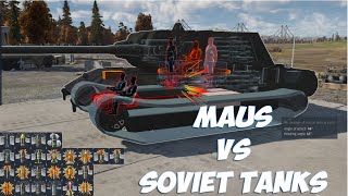 MAUS E100 VS SOVIET TANKS  WAR THUNDER [upl. by Atsahs]