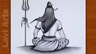 Mahadev drawing  How to draw lord shiva easy  Step by step   Shivratri drawing shivling drawing [upl. by Ezara]