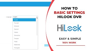 Hilook DVR Basic Setup [upl. by Ariaz]