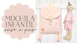 Mochila Infantil  Tutorial Paso a Paso con Patrones Gratuitos [upl. by Quiteris]