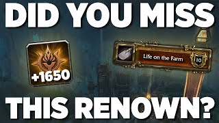 Did you miss this renown Life on the Farm Achievement Full Guide  World of Warcraft Retail [upl. by Ellinet]