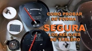 TESTEO DE RELOJES DE TABLERO DE FORD FALCON nivel nafta  temperatura  regulador de tensión [upl. by Severen659]