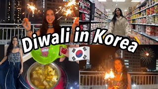 🇰🇷My first Diwali in Korea 💓 shopping cooking at home 👩🏻‍🍳🛍️ [upl. by Norat]