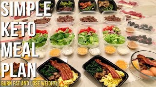 Simple Keto Meal Plan For The Week  Burn Fat and Lose Weight [upl. by Ama]