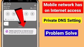 Mobile network has no internet Access  Private DNS server cannot be accessed problem fix [upl. by Atener998]