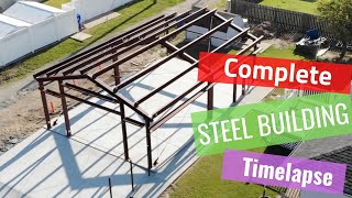 Complete Steel Building Time lapse RDH Construction [upl. by Aihsotal]