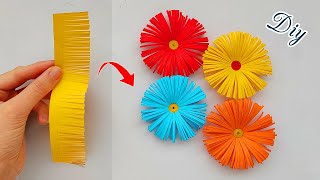 How To Make Easy Paper Flowers 🌸 DIY Paper Flower Craft Ideas Tutorial [upl. by Oinimreh]