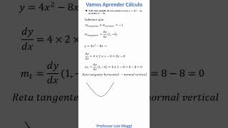 DETERMINAÇÃO DA RETA NORMALprofessorluizmaggi [upl. by Rovaert]