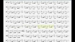 Oasis  Stand By Me drum tab score sheet music [upl. by Thetos]