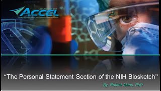 The Personal Statement Section of the NIH Biosketch [upl. by Vaules]