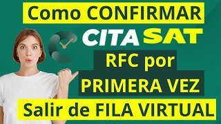 Como Confirmar CITA SAT 📄 RFC Por PRIMERA Vez Mayores de 18 años☝Salir de Fila Virtual💻Paso a Paso ✅ [upl. by Aihsem730]