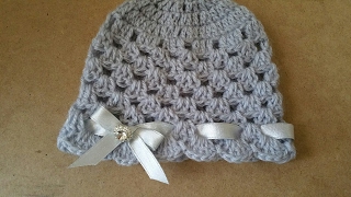 Cappello neonata uncinetto crochet hat [upl. by Dyl]