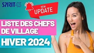 Liste des chefs de village Hiver 2024 Club Med mise à jour [upl. by Don]