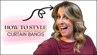 Styling Curtain Bangs With A Blow Dryer and Round Brush [upl. by Branscum]