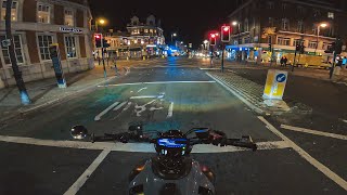 LONDON AT NIGHT Pt1  YAMAHA MT07 AKRAPOVIC  QUICKSHIFTER 4K [upl. by Dwight]