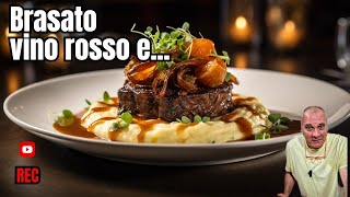 Brasato al Vino Rosso su Crema di Patate Un Piatto Tenero e Irresistibile [upl. by Nohtanhoj]