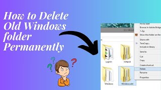 How to delete old windows folder free up space  easiest way in window 71011 [upl. by Lerual687]