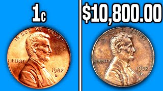 Are Your 1982 Pennies Worth Money Large amp Small Date Varieties [upl. by Adidnac]