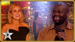 GOLDEN BUZZER for comedian Daliso Chaponda  Unforgettable Audition  Britains Got Talent [upl. by Akemej]