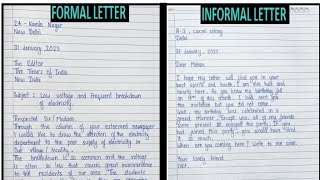 Formal and Informal letterwriting Letter writing👈🙂application writing handwriting motivation [upl. by Marci812]